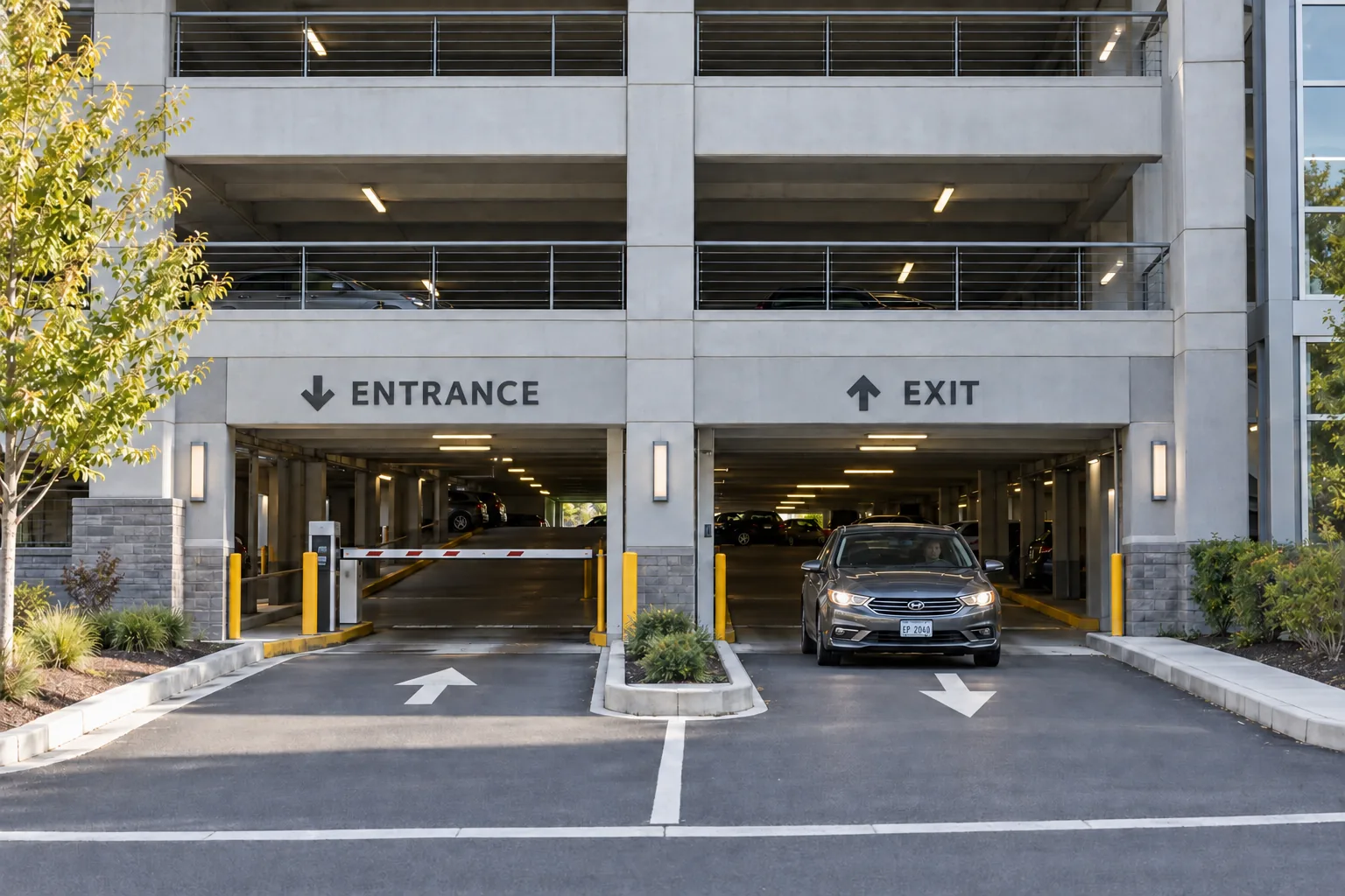 Illustrative class a office parking environment