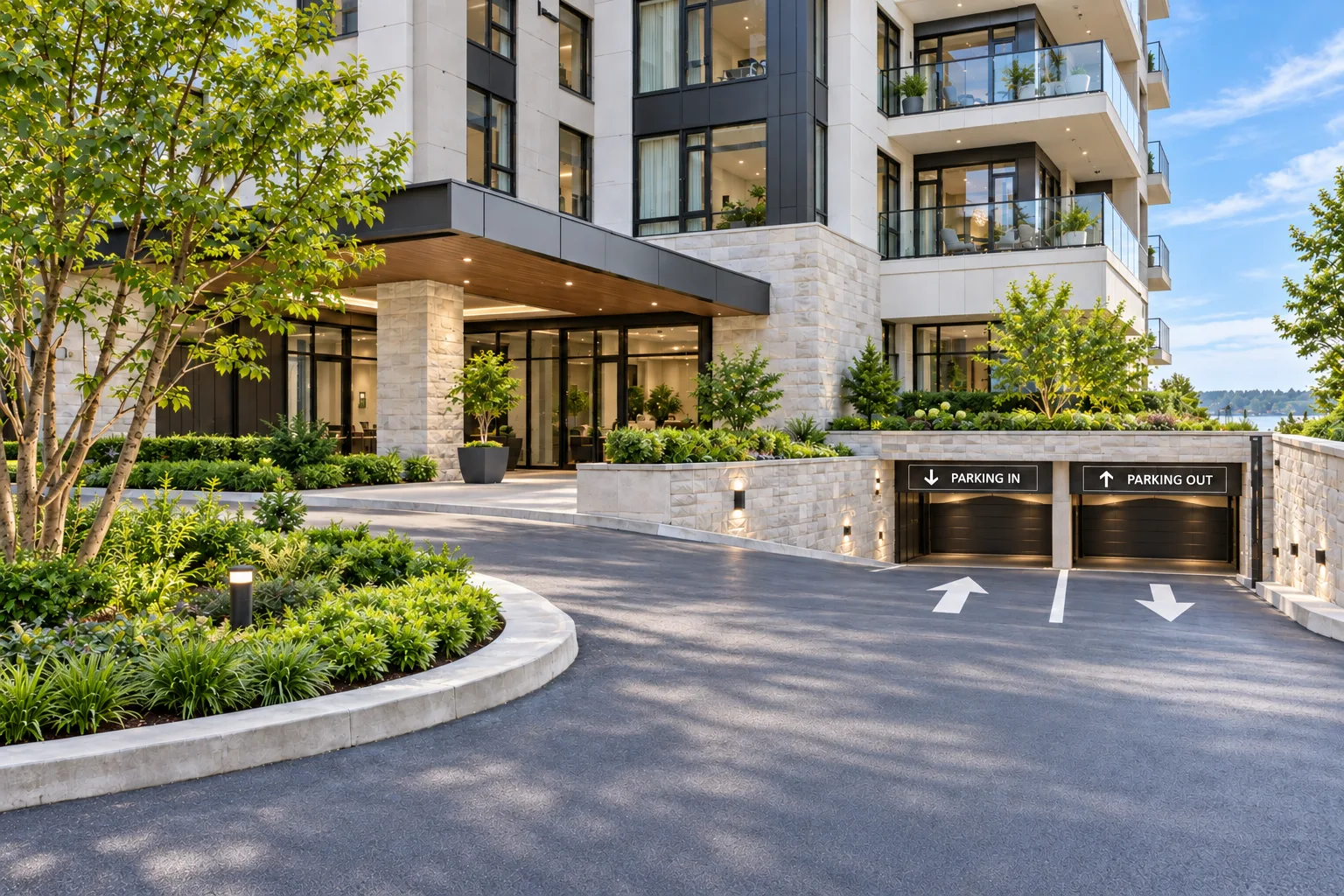 Illustrative residential & condos parking environment